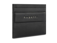Портмоне для кредитных карт BUGATTI НОМ | NOME, с защитой данных RFID, черное, натуральная воловья кожа, 10,2х0,3х8,2 см