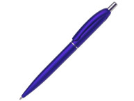Пластиковая шариковая ручка"Vivid" с покрытием металлик, синий