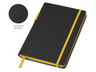 Бизнес блокнот "Bossy Junior" с цветным срезом, твердая обложка, 96 листов, черный и желтый