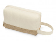 Косметичка "Jute" с ручкой из хлопка и джута, натуральный