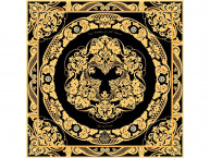 Платок "Златоустовская гравюра"