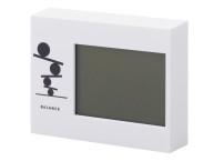 Настольные электронные мультифункциональные часы "Rotatio" с подсветкой, белый (уф печать)