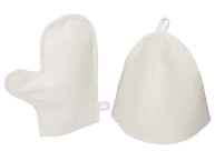 Банный набор из шапки и рукавицы "Renew", белый