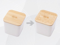 Eмкость для хранения «Flake», бежевый, натуральный, с гравировкой