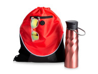 Подарочный набор с солнцезащитными очками и бутыкой для воды "Summerheat", красный