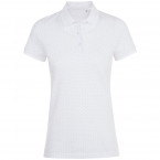 Рубашка поло женская BRANDY WOMEN, белая с темно-синим