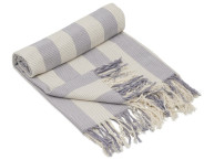 Плед Reglet, 130x150 см (с учетом бахромы) 100% хлопок, серый