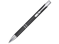 Шариковая ручка Moneta из переработанного алюминия (черные чернила) - Черный