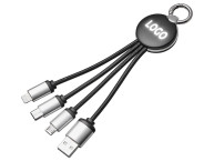 Кабель 3-в-1 с подсветкой лого «Ion mini»