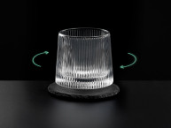 Вращающийся бокал для виски на сланцевом костере "Ventura"