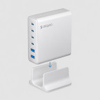 Зарядная станция 4xUSB Type-C, 2xUSB, PD, QC, 160Вт, белый, Deppa