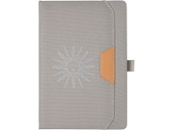 Блокнот А5 из RPET "Harvey", 80 листов FSC бумага, серый с термотрансфером