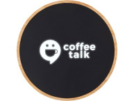 Беспроводное зарядное устройство с подсветкой лого «Reedia S3», 15 Вт, бамбук, черный