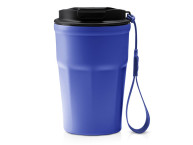 Термокружка KEURY из нержавеющей стали с двойными стенками и ручкой с керамической слоем, синий