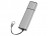 Флеш-карта USB 2.0 16 Gb металлическая с колпачком "Borgir", стальной