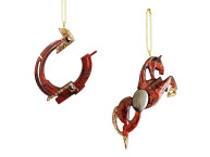 Елочные игрушки (Лошадь+Подкова). Символы года Гранат