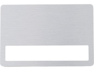 Бейдж металл+ загибушка прозрачная, 90х60мм, серебристый