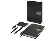Подарочный набор "Goethe" с блокнотом А5, 2-мя ручками и картхолдером, черный