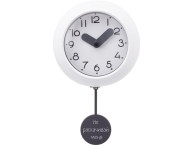 Настенные часы с маятником "Pendulum", белый (уф печать)