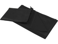 Lucas спортивное полотенце из переработанного полиэстера 70х140 см - сплошной черный