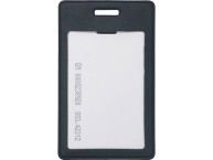 Вертикальный чехол для пропуска из экокожи "Alicante", темно-синий